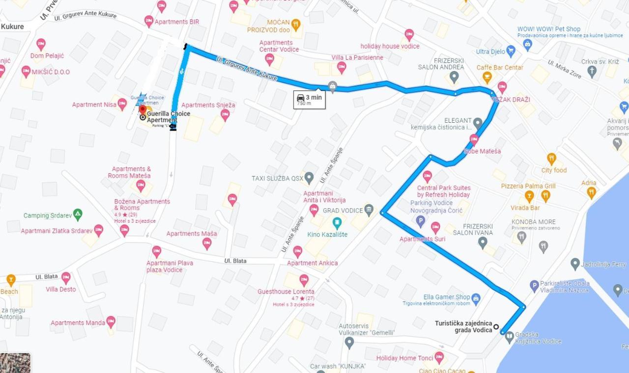 Apartament Guerilla Choice Vodice Zewnętrze zdjęcie